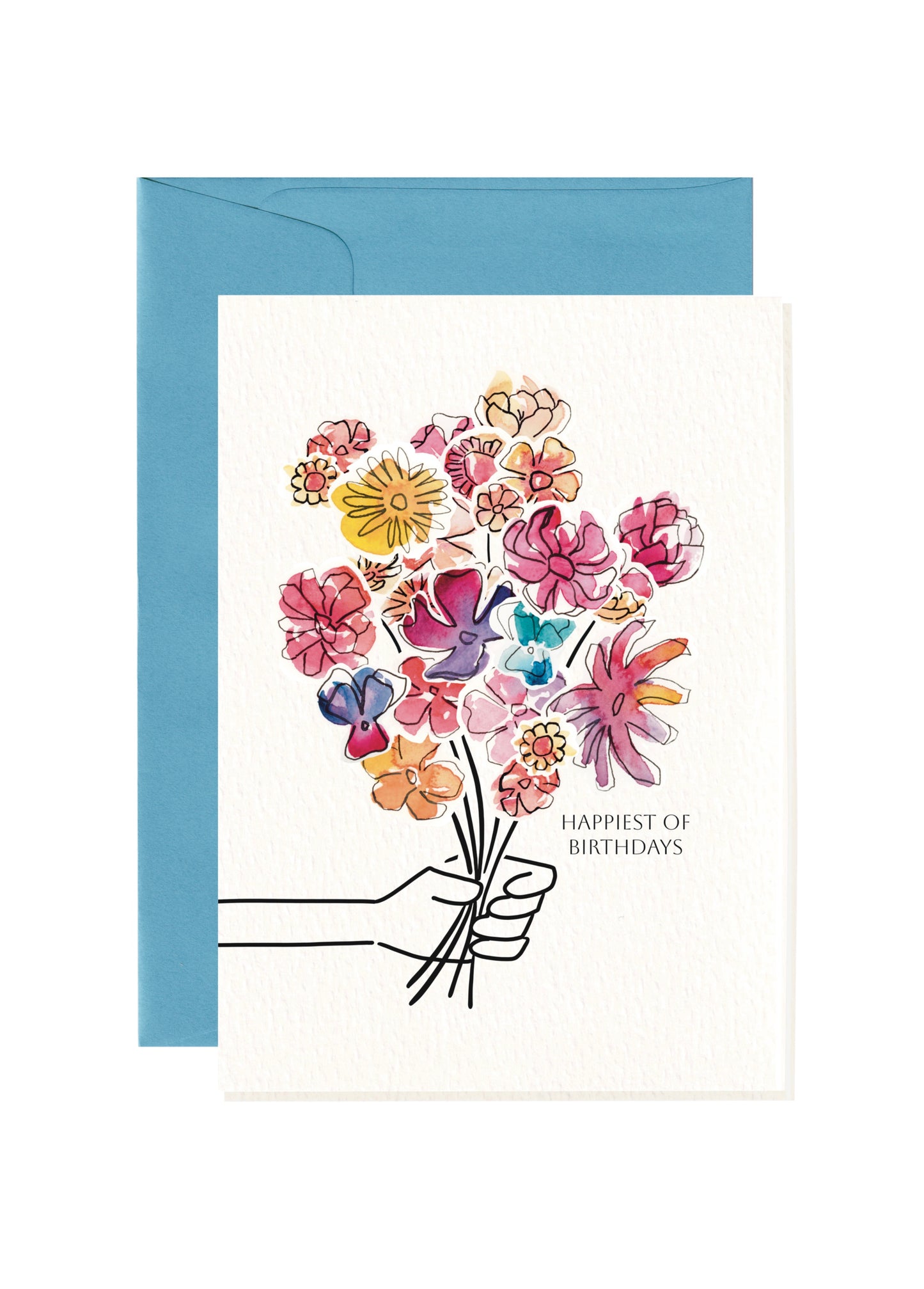 Geburtstagskarte mit Blumenstrauss | Happiest of birthdays | SM