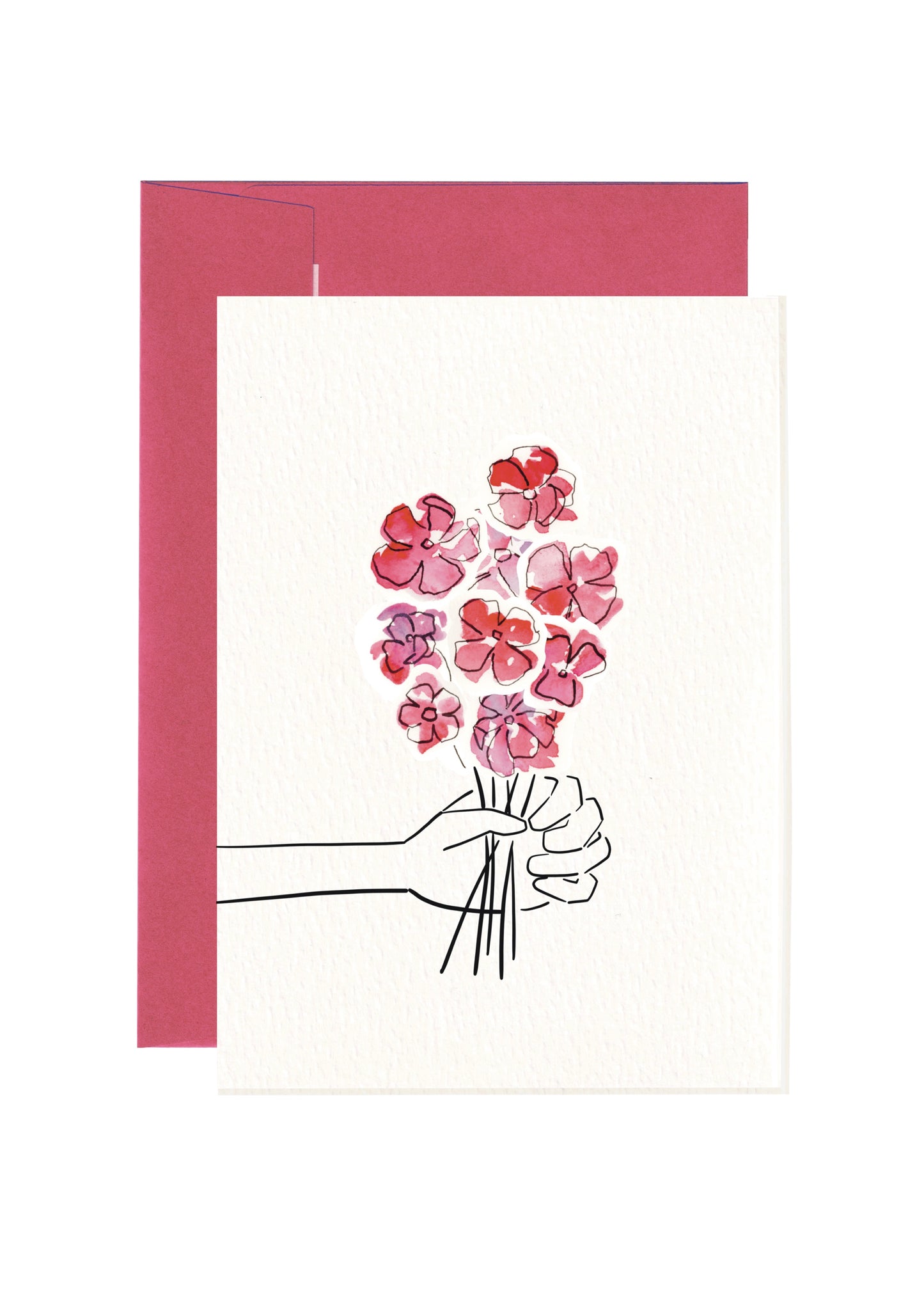 Blankokarte | Blumengrusskarte | Rosa Blumenstrauss | SM