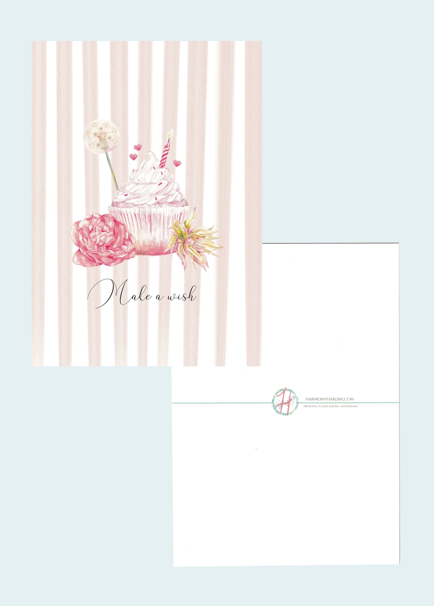 Happy Birthday Postcard | Birthday Cupcake | Make a wish