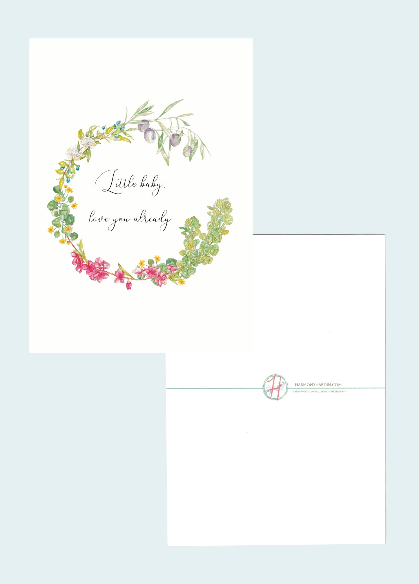 Postkarte zur Geburt | Little baby, love you already