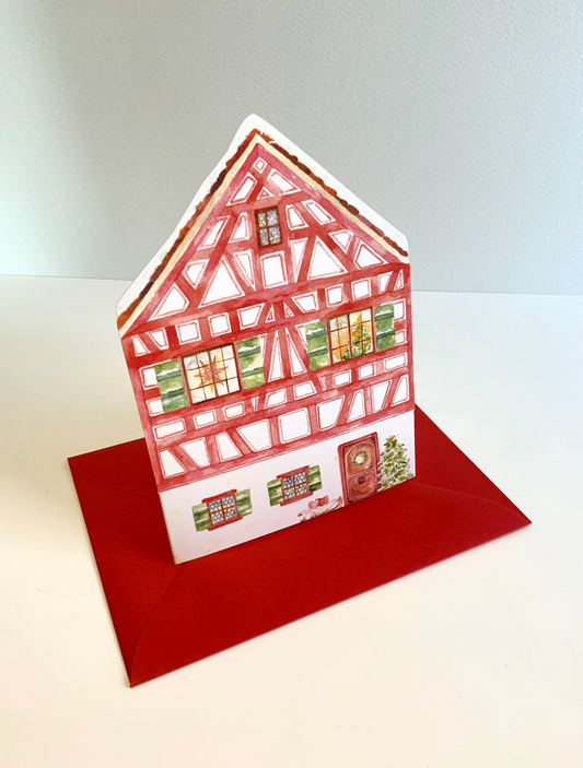 Rotes Riegelhaus, Winter / Weihnachtskarte
