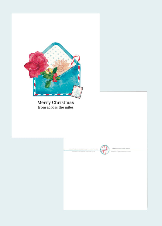 Postkarte | Merry Christmas from across the miles